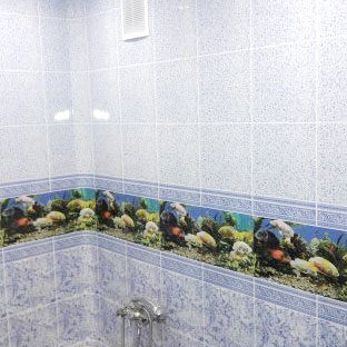 Лакированные пластиковые панели с фризом
